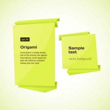 Abstract origami speech bubble vector background. Stock Illustration