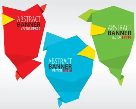 Abstract origami speech bubble vector.EPS10 Stock Illustration