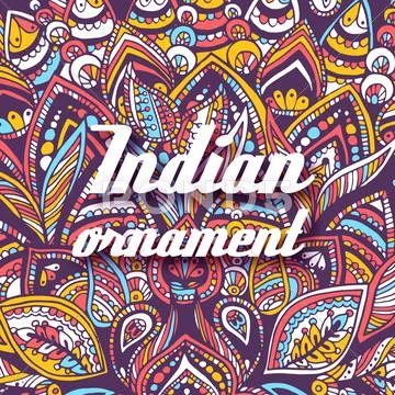 Abstract ornament background illustration concept. Vintage art traditional Stock Illustration
