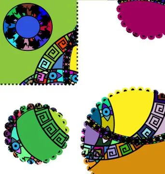 Abstract ornament circles Stock Illustration