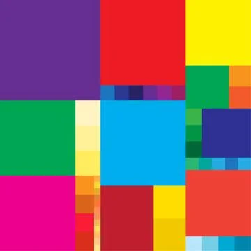 Abstract ornament of colored squares. Stock Illustration