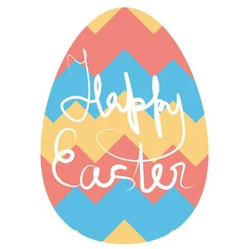 Abstract ornament on easter egg. Symbol of spring Stock Illustration