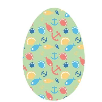 Abstract ornament on easter egg. Symbol of spring Stock Illustration