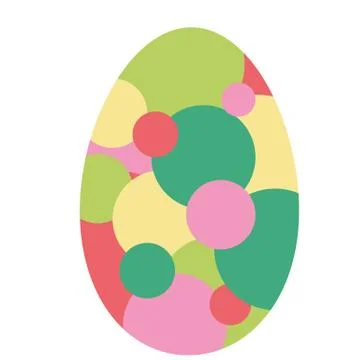 Abstract ornament on easter egg. Symbol of spring Stock Illustration