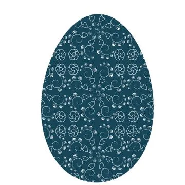 Abstract ornament on easter egg. Symbol of spring Stock Illustration