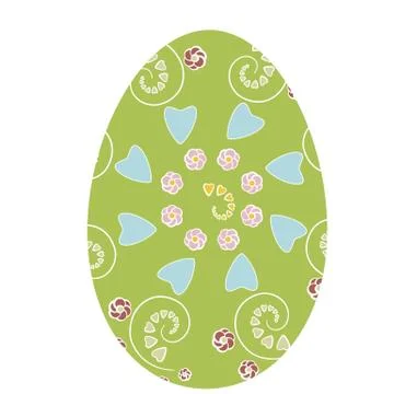 Abstract ornament on easter egg. Symbol of spring Stock Illustration