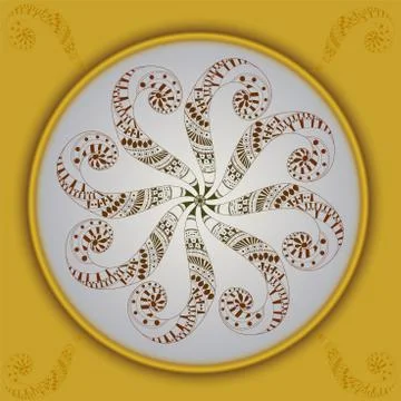 Abstract ornament with frame Illustrazione stock