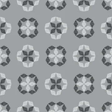 Abstract ornament hand drawn pattern. Tracery vector seamless background. Stock Illustration