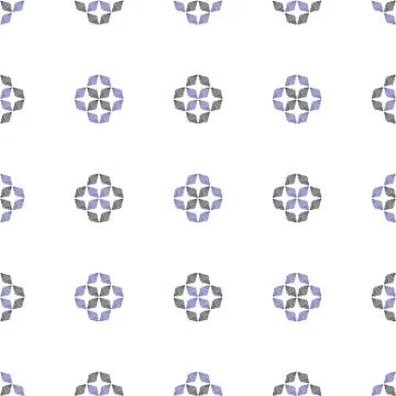 Abstract ornament hand drawn pattern. Tracery vector seamless background Stock Illustration