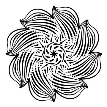 Abstract ornament. Mandala pattern. elegant lace doodle vector illustration. Illustrazione stock