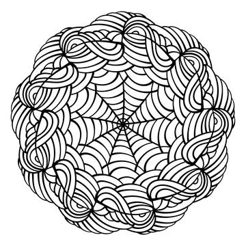 Abstract ornament. Mandala pattern. elegant lace doodle vector illustration. Stock Illustration