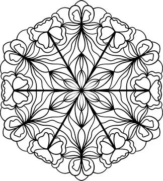 Abstract ornament. Mandala pattern. elegant lace doodle vector illustration. Illustrazione stock