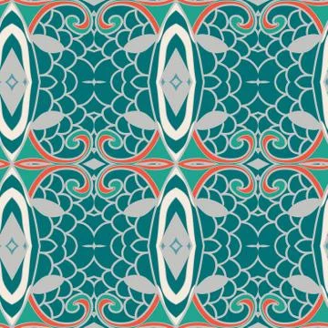 Abstract ornament pattern. kaleidoscope effect. Illustrazione stock