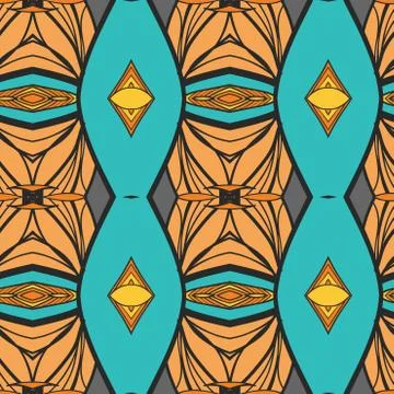 Abstract ornament pattern. kaleidoscope effect. Illustrazione stock