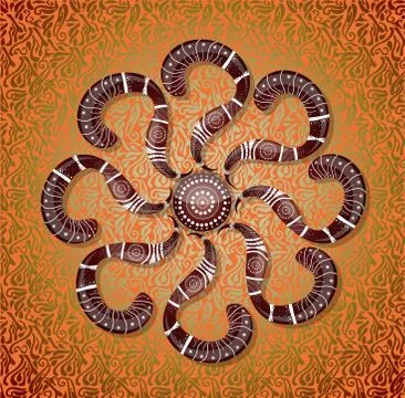Abstract ornament with questions. Stock Illustration