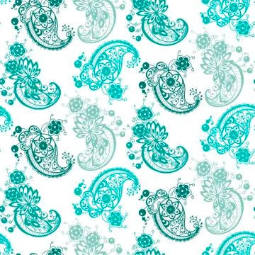 Abstract ornament seamless pattern  with different elements made in vector in Stock Illustration