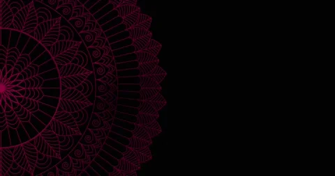Abstract ornamental digital hand drawn pink colour mandala footage. Floral vi Stock Footage 168930589