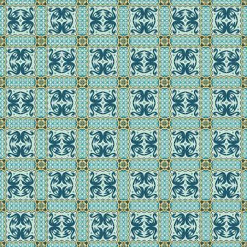 Abstract ornamental patch seamless pattern Illustrazione stock
