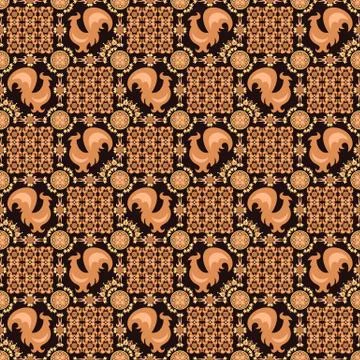 Abstract ornamental patch seamless pattern Stock Illustration