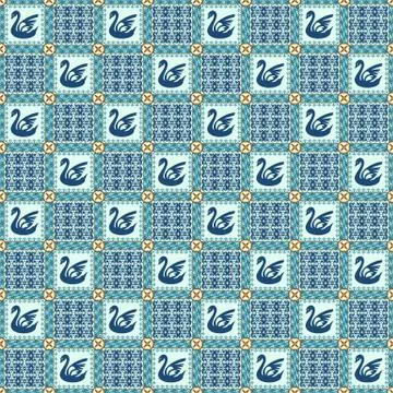 Abstract ornamental patch seamless pattern Illustrazione stock