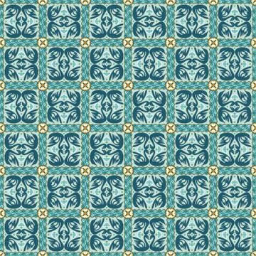 Abstract ornamental patch seamless pattern Stock Illustration