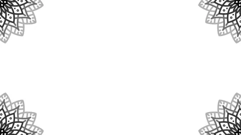 Abstract ornamental round pattern mandala frame Stock Footage 285108949