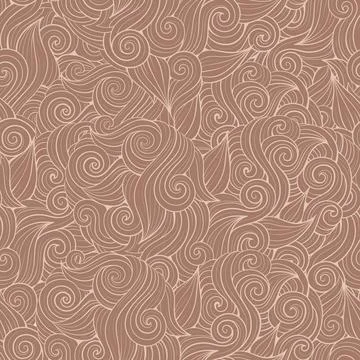 Abstract ornamental seamless pattern. Vintage Mocha Mousse background. Ilustración de archivo
