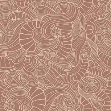 Abstract ornamental seamless pattern. Vintage Mocha Mousse background. Ilustración de archivo
