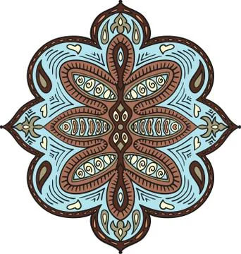 Abstract ornate elements. Decorative pattern for fabric, textile, poster, car 스톡 일러스트