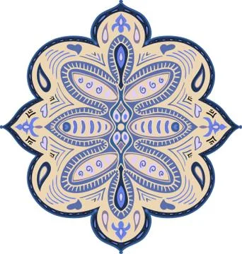 Abstract ornate elements. Decorative pattern for fabric, textile, poster, car Illustrazione stock