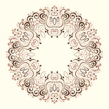 Abstract Ornate Mandala. Decorative frame for design Illustrazione stock