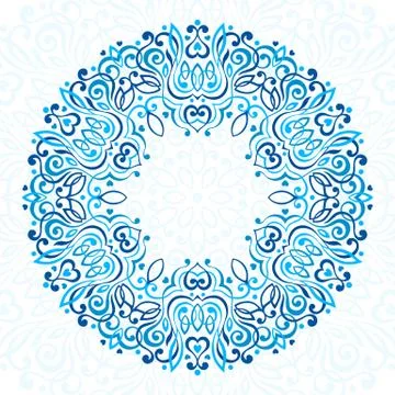 Abstract Ornate Mandala. Decorative frame for design Stock Illustration