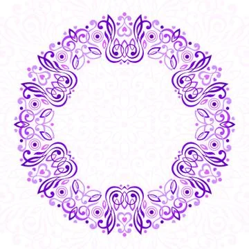 Abstract Ornate Mandala. Decorative frame for design Stock Illustration