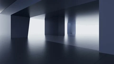 Abstract outdoor architecture video, 3d rendering. Stock Footage 234722411