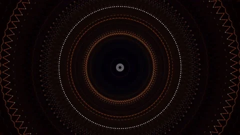 Abstract outer space hypnotic radial tunnel on black background, seamless loop Video stock 146416492