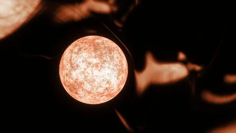 Abstract outer space view of an alien planet. Design. Abstract sci fi universe Stock Illustration