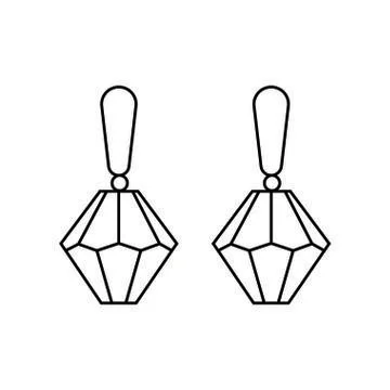 Abstract outline jewelry Stock Illustration