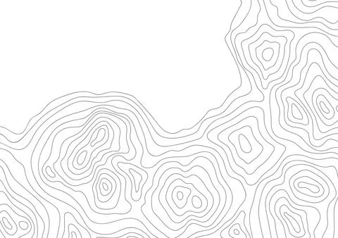 Abstract outline topographic contour map. Landscape geodesy topography map. B Illustrazione stock