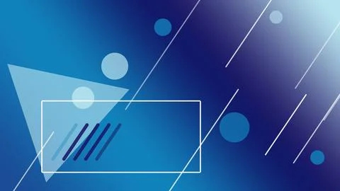 Abstract outlined frames, stripes, and floating dots create a futuristic te.. Stock Illustration