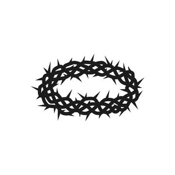 Abstract oval black frame made of sharp vine branches, vector illustration. 스톡 일러스트