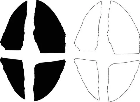 Abstract oval geometric symbol vector Stock Illustration