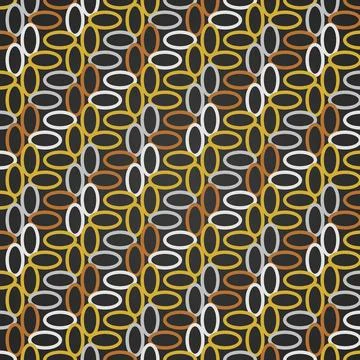 Abstract Oval Pattern Background with Yellow Gold and White Rings on Dark C.. Stock Illustration