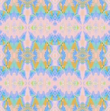 Abstract oval pattern pink purple orange mint Illustrazione stock