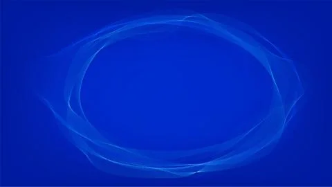 Abstract oval pattern of wavy lines on a blue background Illustrazione stock
