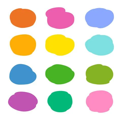 Abstract oval shape elements and free form background. Illustrazione stock