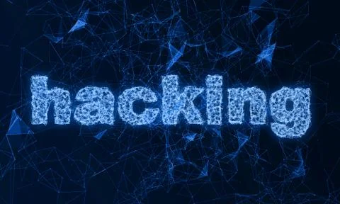 Abstract over the hacking. The inscription hacking of digital communication Stock Illustration