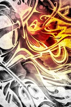 Abstract over old dirty wall, urban hip hop background gray texture painted w Ilustração Stock