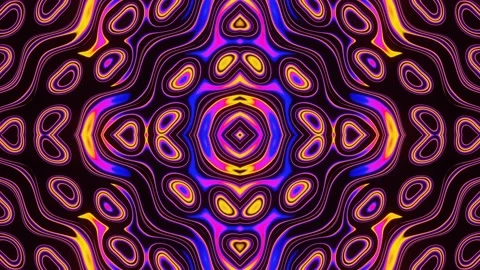 Abstract overflows of neon pattern. VJ Loop Stock Footage 179637028