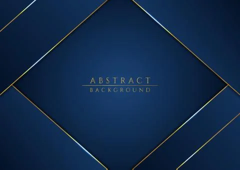 Abstract overlap square background dark blue tone luxury concept with space. Stock Illustration