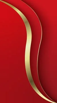 Abstract overlap wavy background. Red and gold Stock Illustration